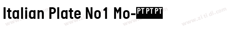 Italian Plate No1 Mo字体转换